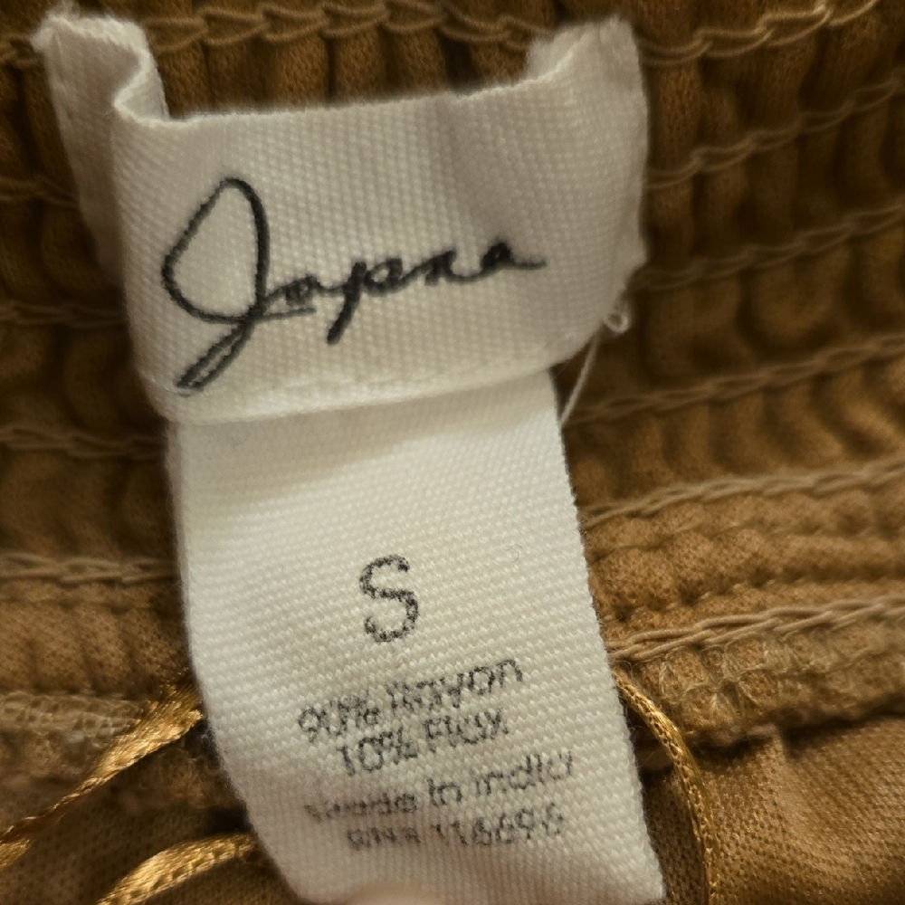 Women's Tan Ruffle Shorts - Picture 2 of 3